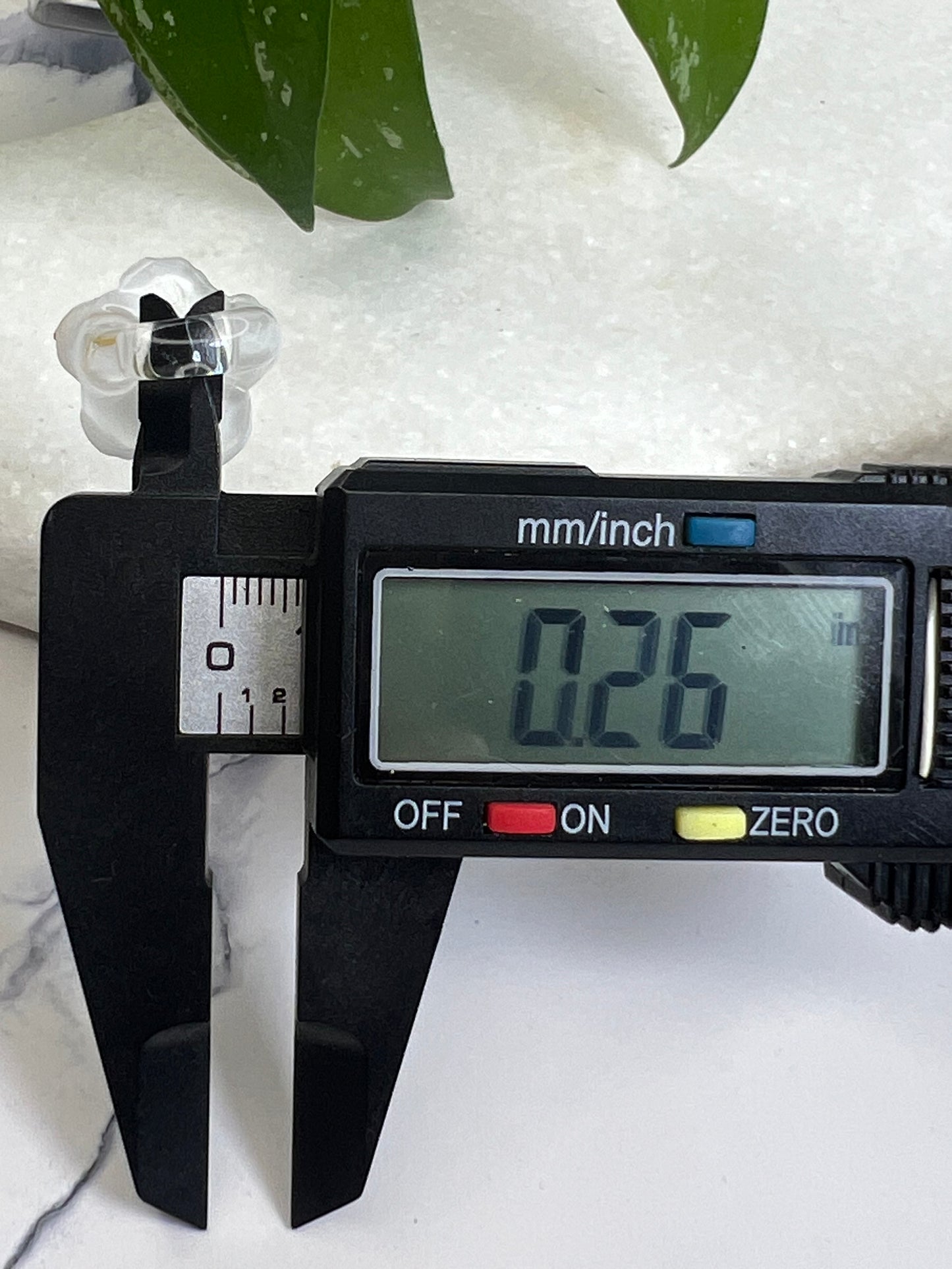 White Hibiscus Glass Loc Jewelry