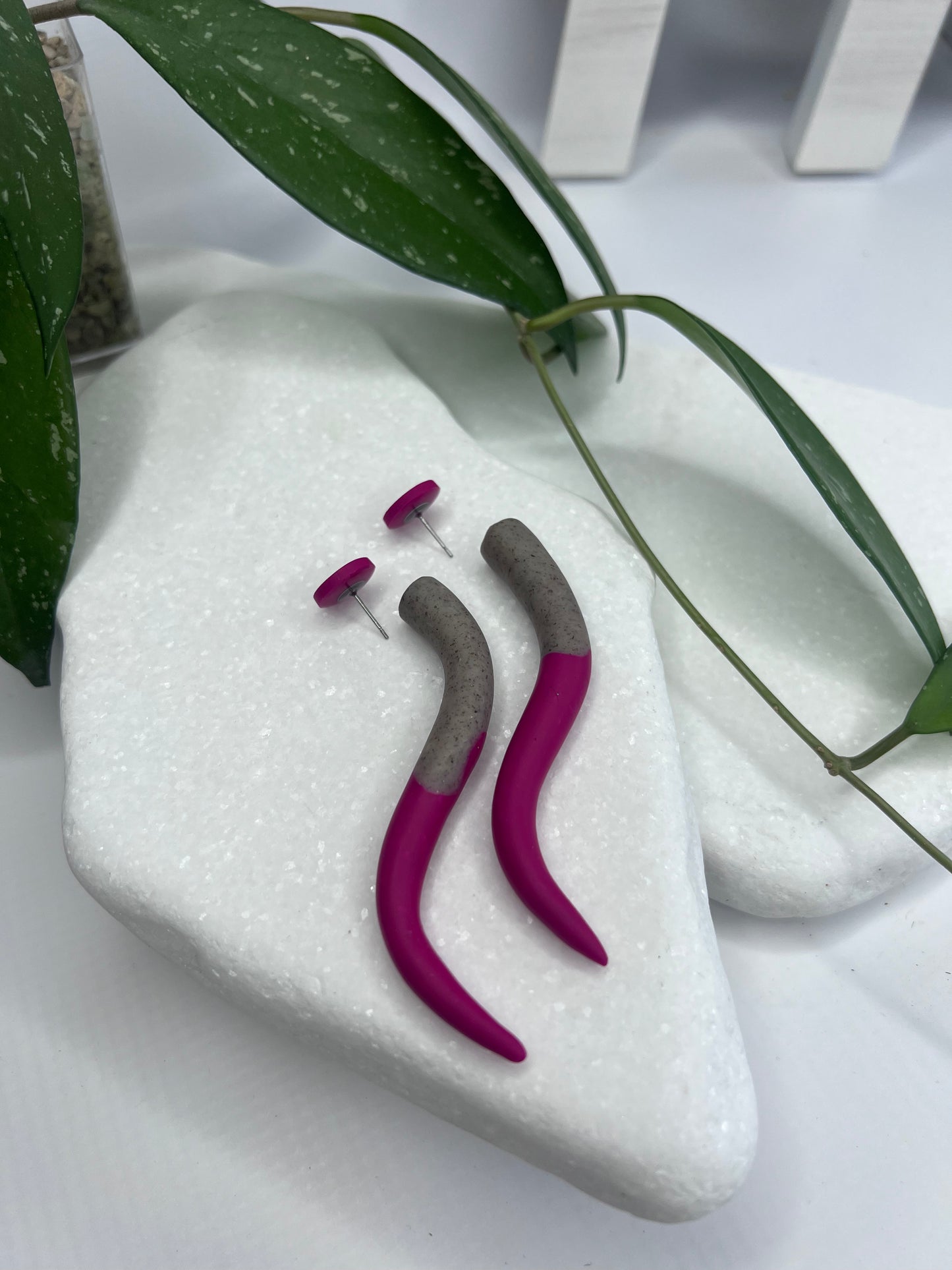 Pink and Granite Faux Gauges