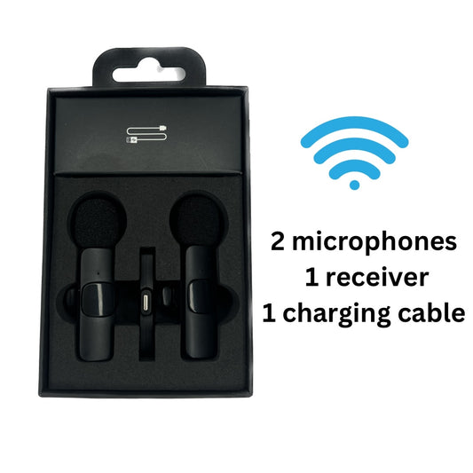 2pc Lavalier Wireless Microphone (iPhone compatible)