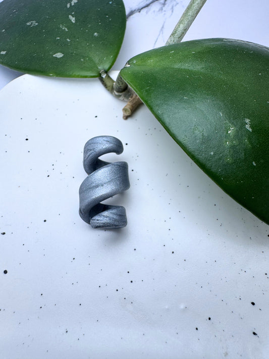 Silver Clay Open Spiral