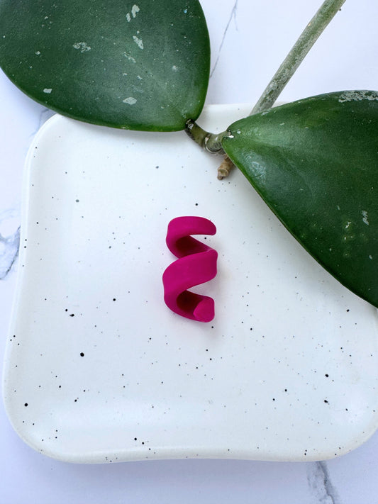 Fucshia Clay Open Spiral