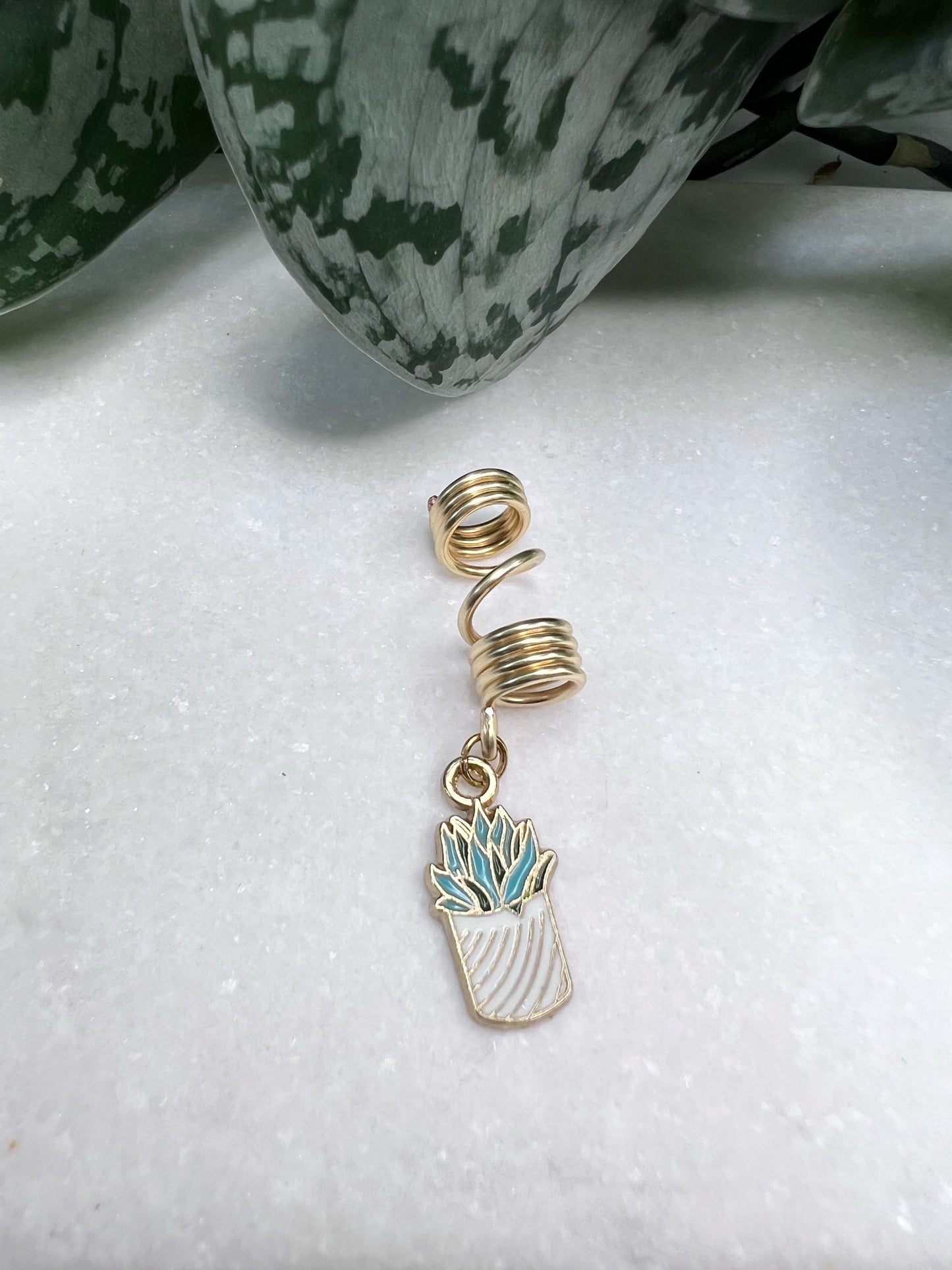 Snake Plant Wire Loc Jewelry