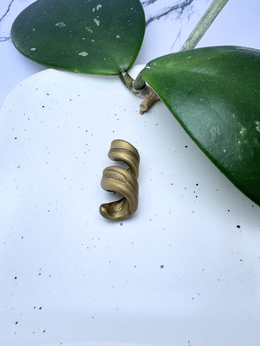 Antique Gold Clay Open Spiral