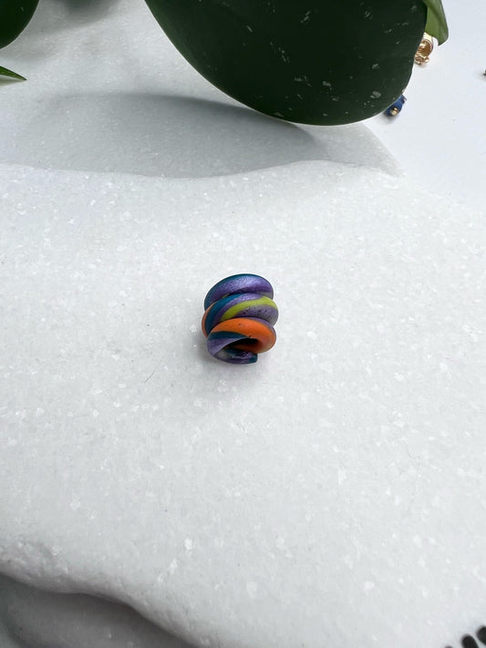 Lime and Orange Coil (large opening)