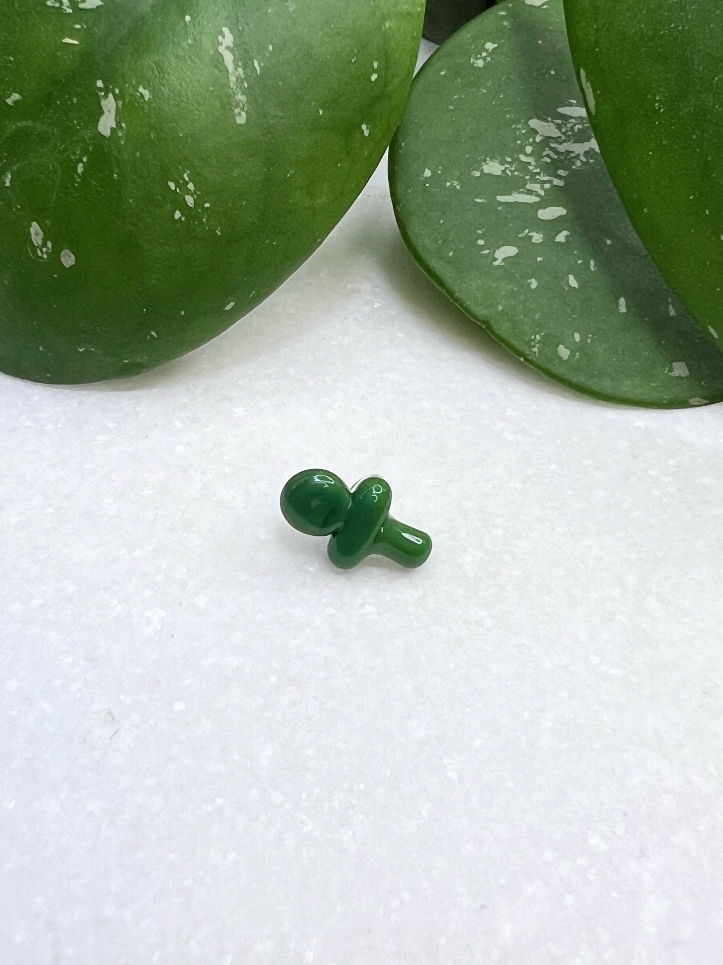 Green Anhk  (micro/sister loc bead)