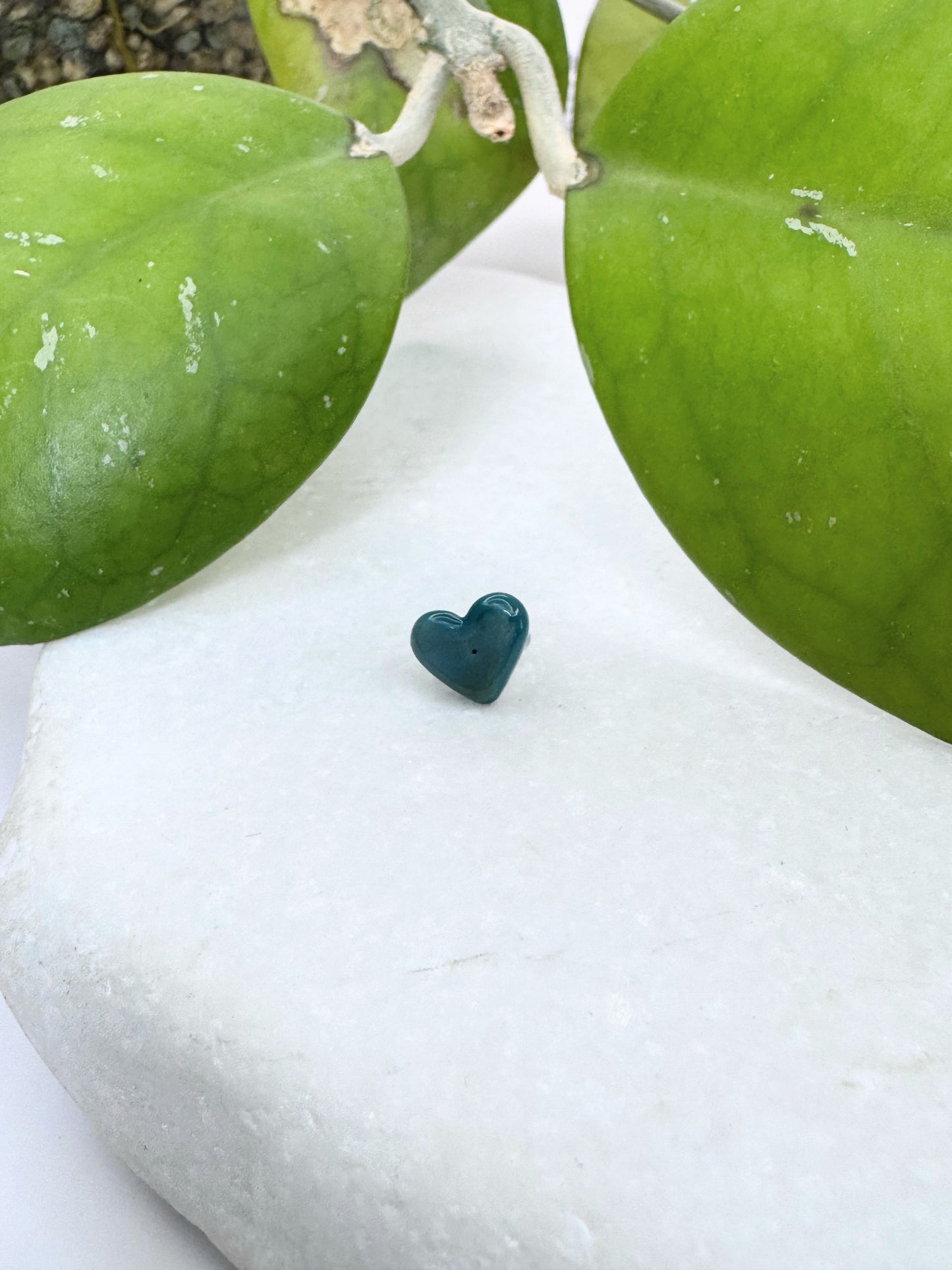 Teal Heart (micro/sisterloc bead)