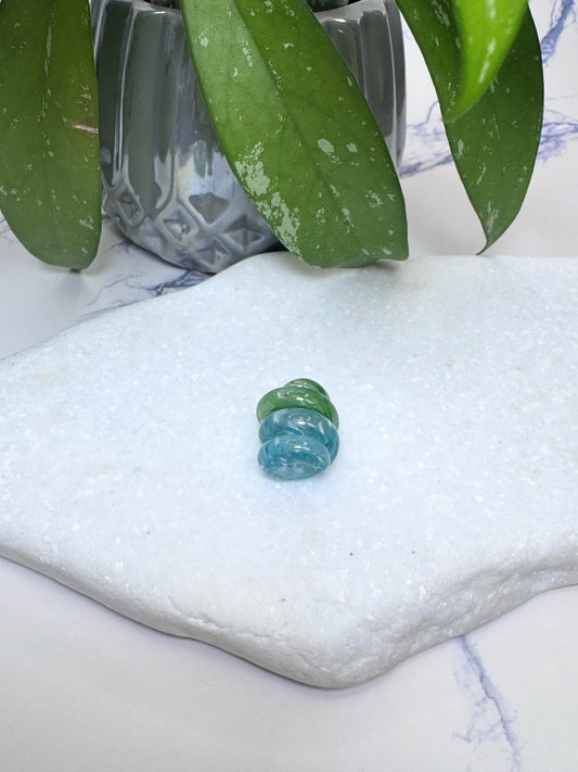 Teal and Green Swirl Coil