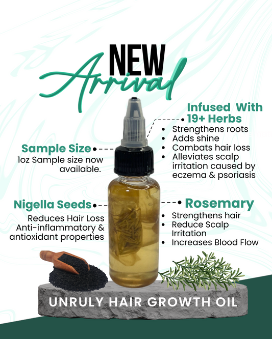 Unruly Hair Growth Oil 1oz Sample Size