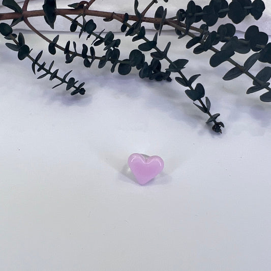 Pink Pastel Heart (micro/sister loc bead)